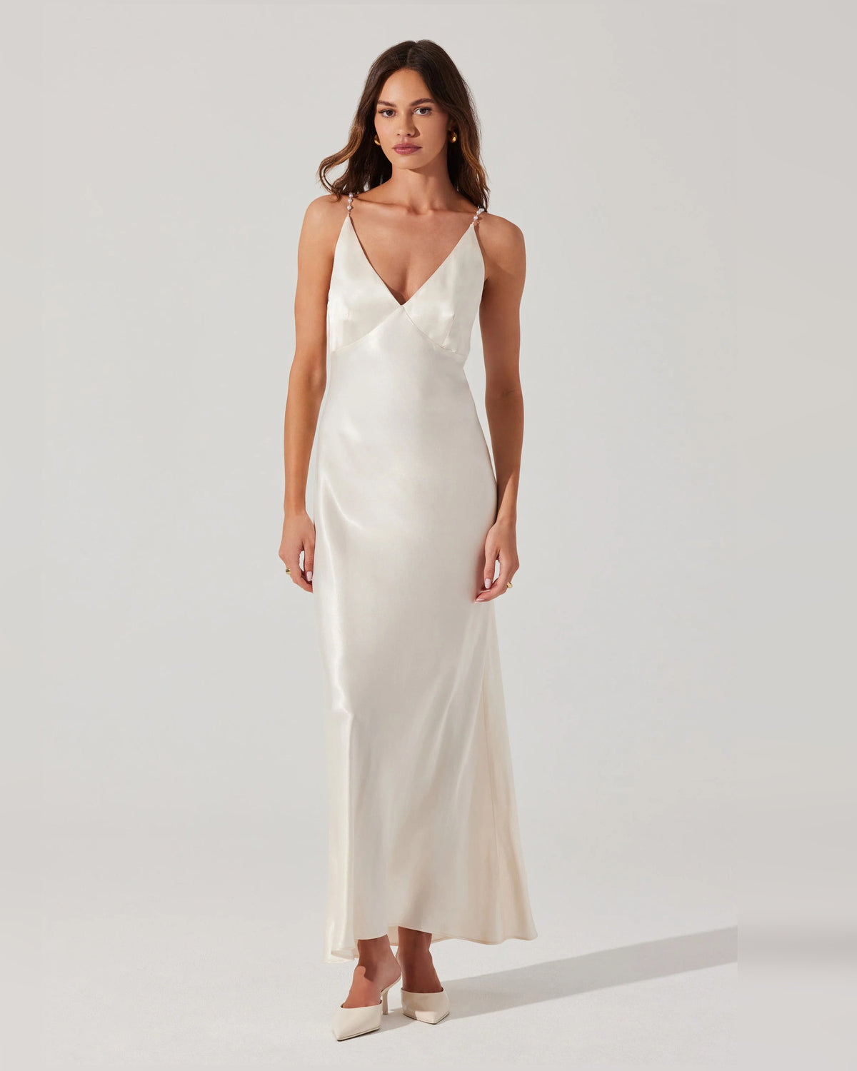 spaghetti strap a-line maxi formal dress - image 3
