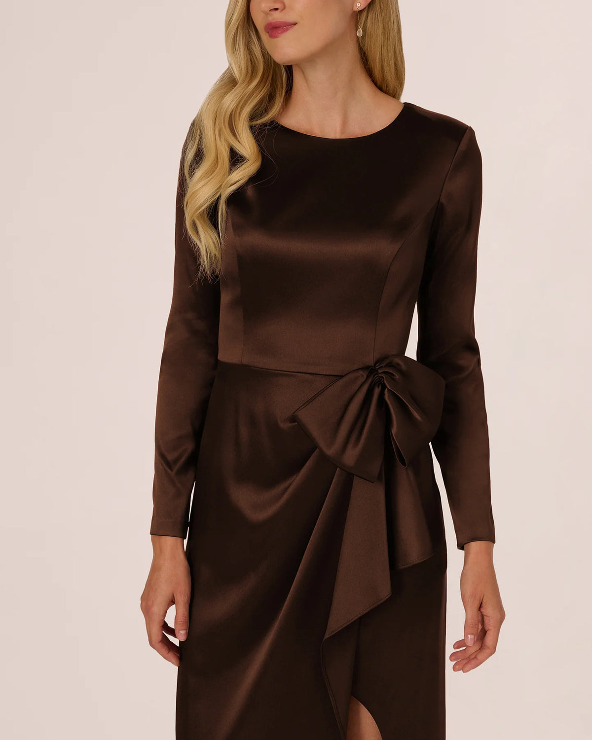 long-sleeve a-line maxi mother of the bride dress - image 3