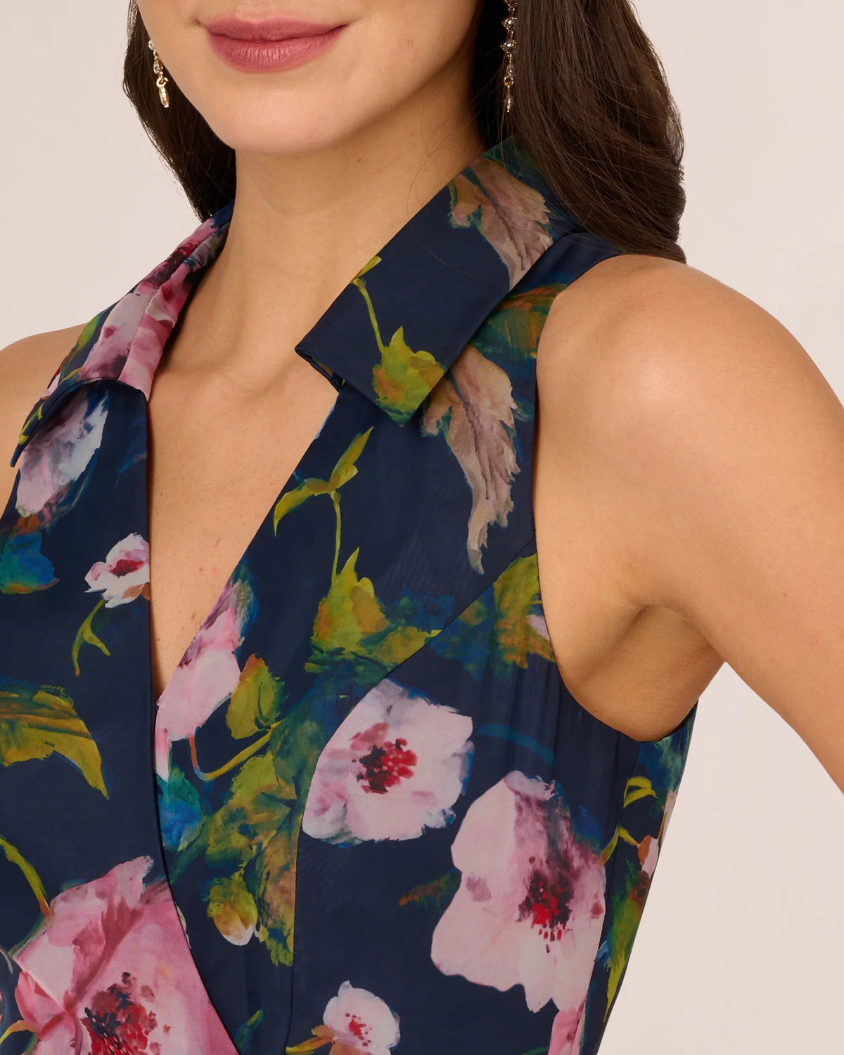 v neck wrap midi mother of the bride dress - image 3
