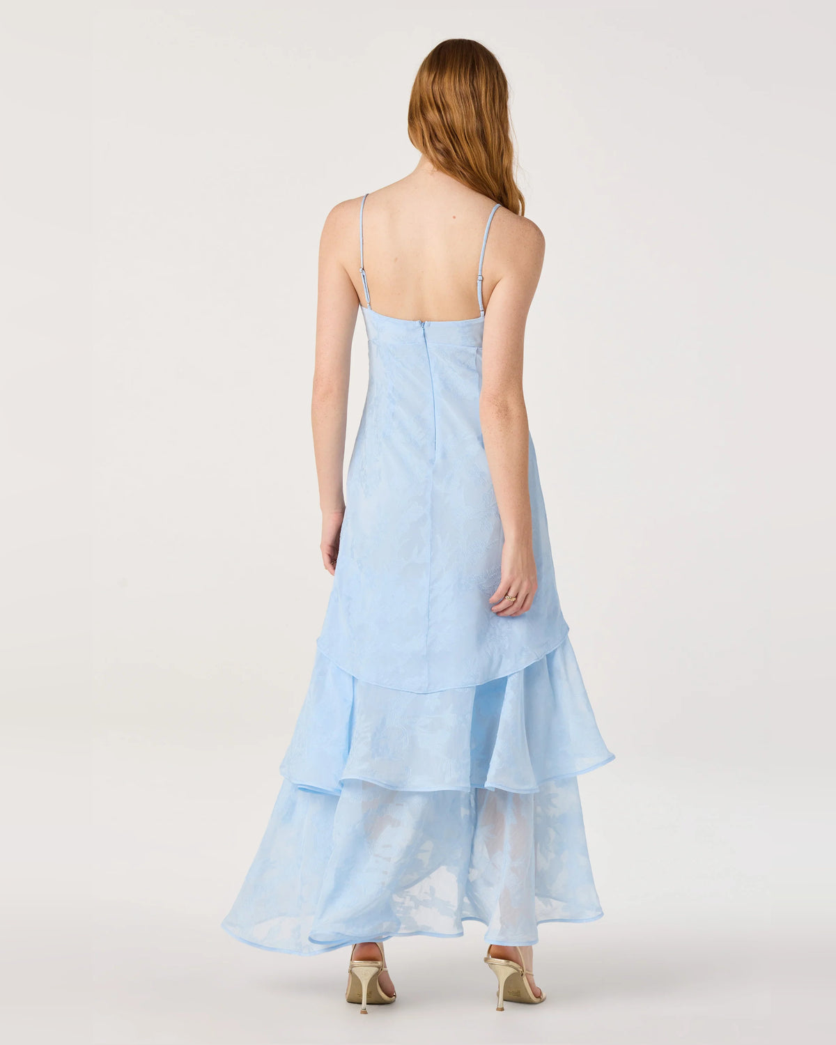 spaghetti strap a-line maxi formal dress - image 3
