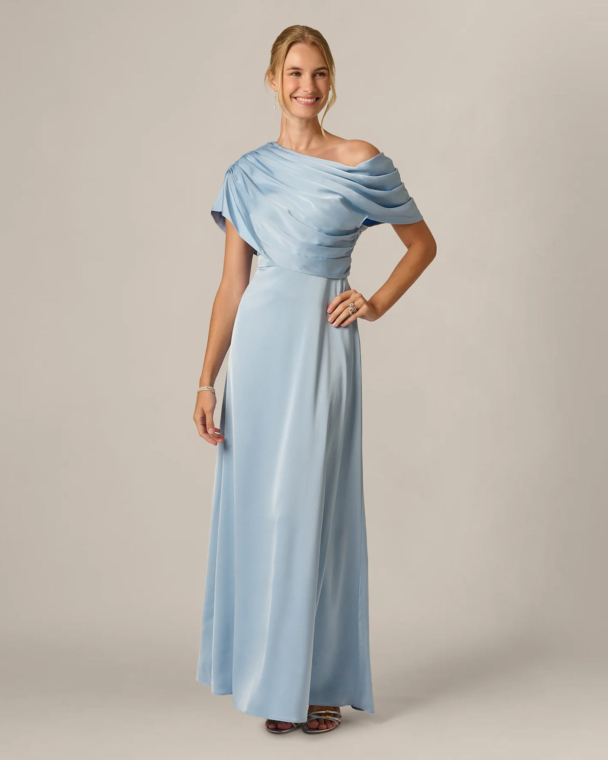 a-line maxi mother of the bride dress - image 3