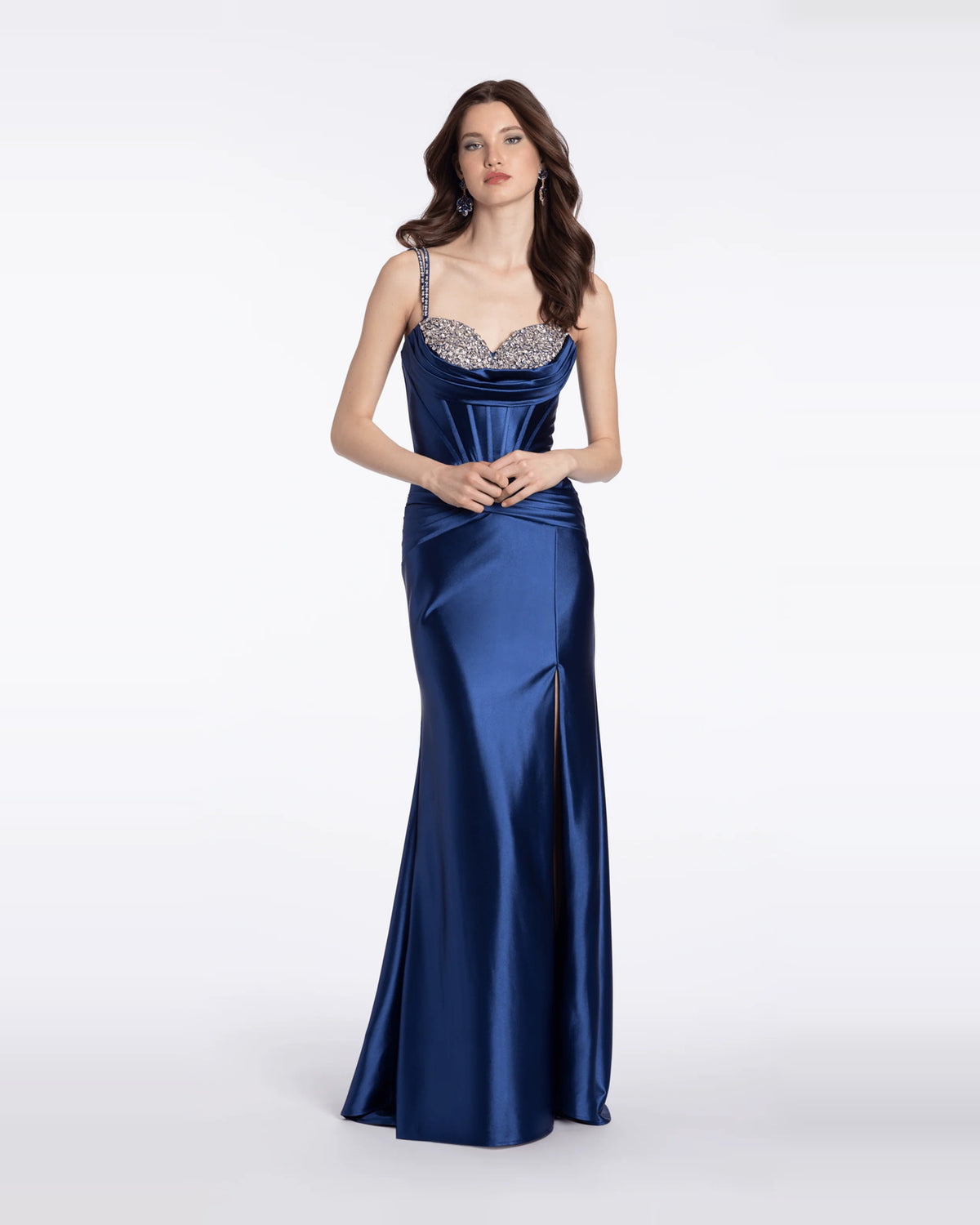 sweetheart trumpet maxi prom dress - image 3