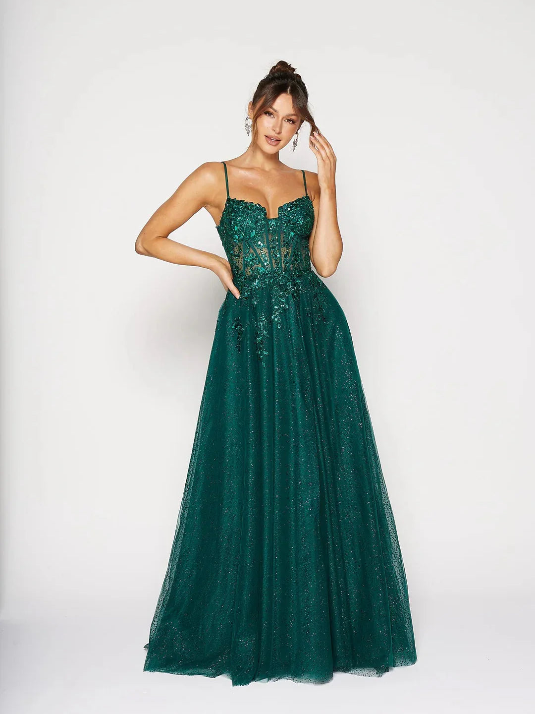 Wine maxi prom dress, alternate view showing the dress shape and hem