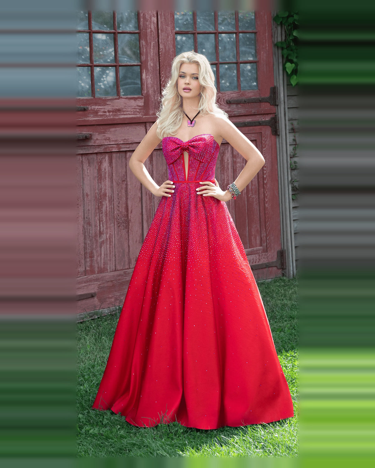 strapless ball-gown floor-length prom dress - image 3