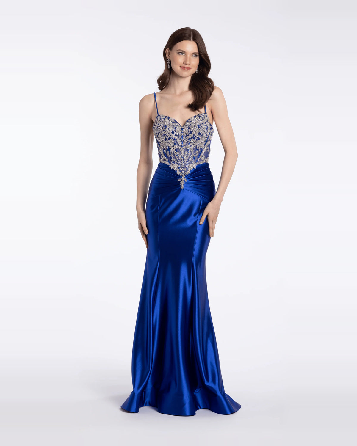 sweetheart trumpet maxi prom dress - image 3