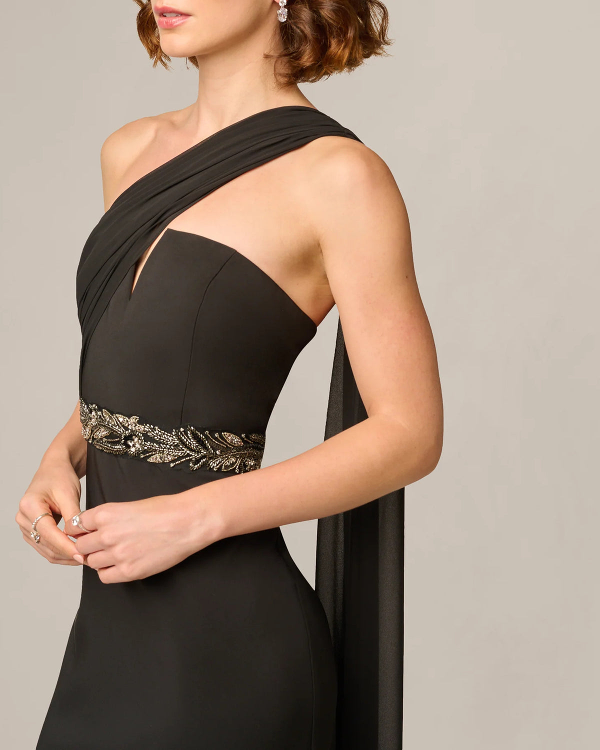 strapless a-line maxi mother of the bride dress - image 3