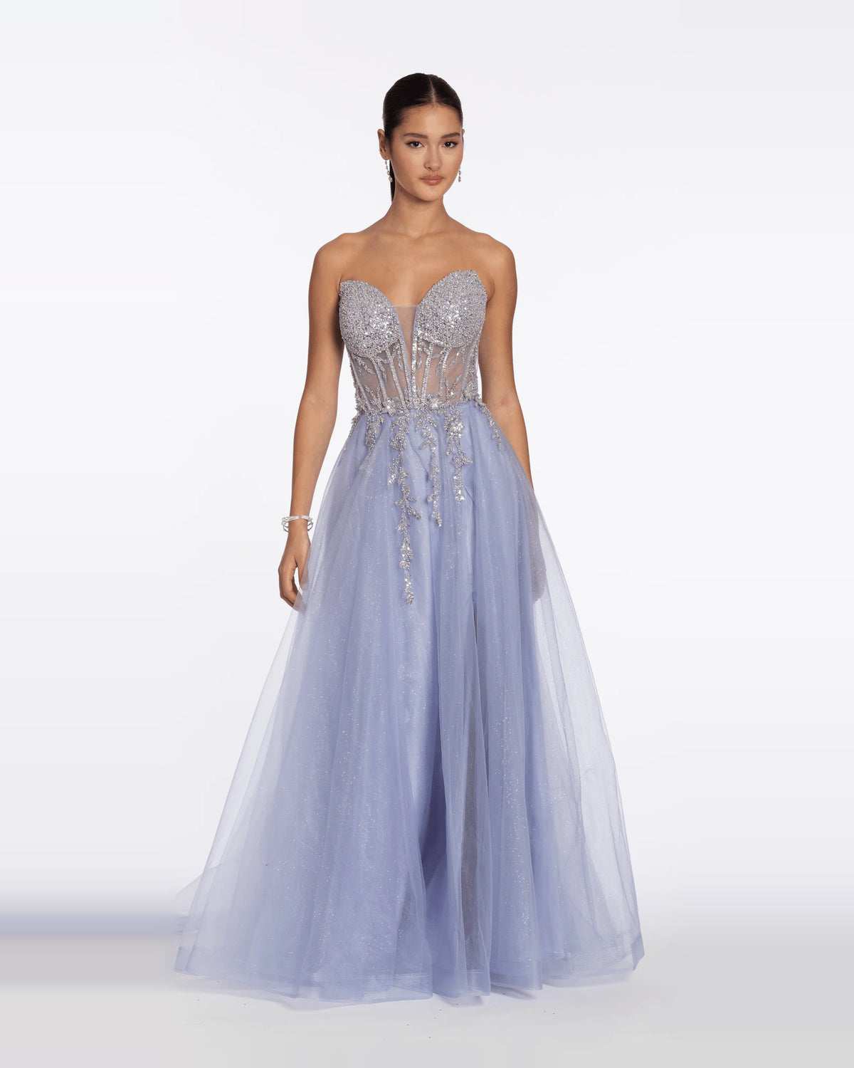 sweetheart a-line maxi prom dress - image 3