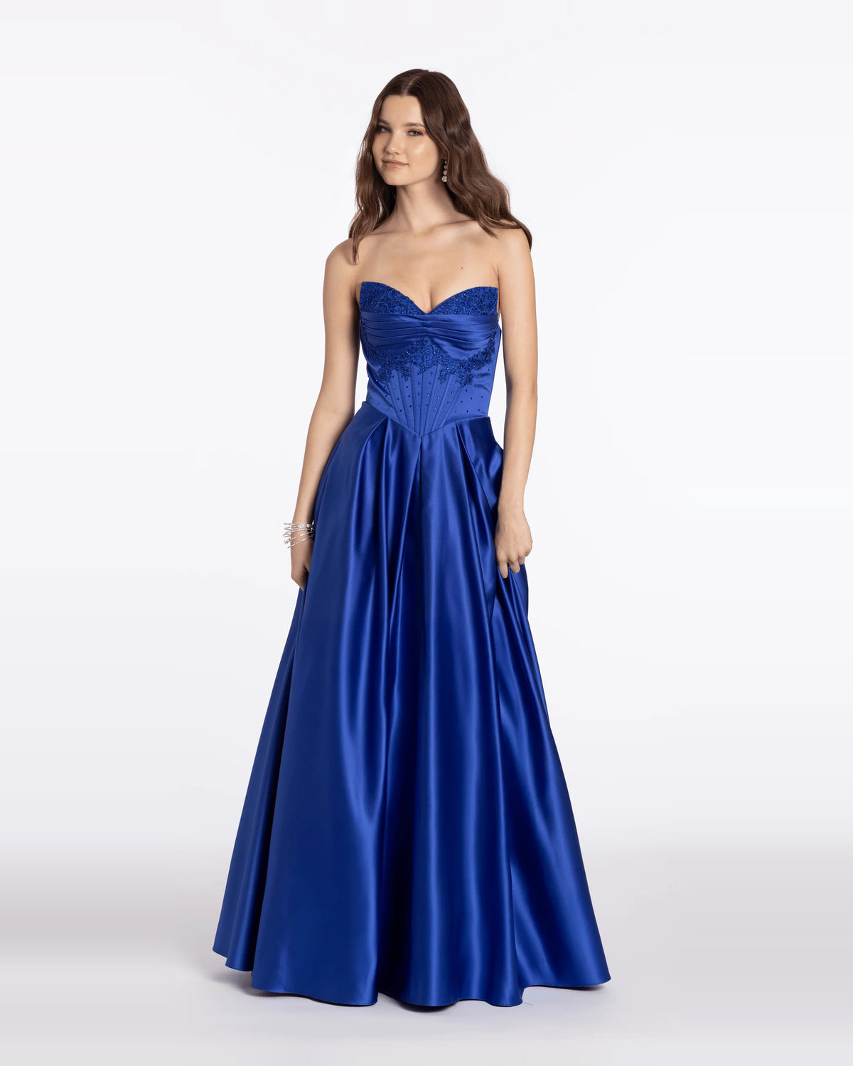 sweetheart ball-gown floor-length prom dress - image 3