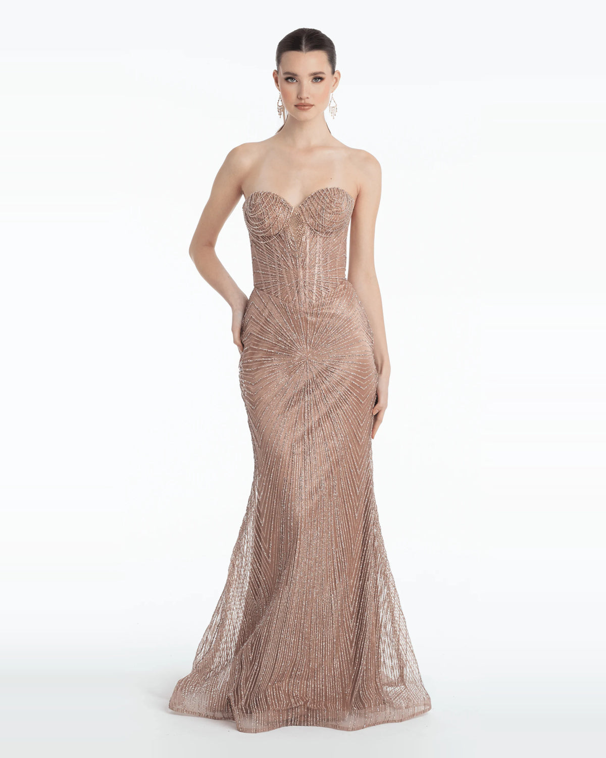 sweetheart trumpet maxi prom dress - image 3
