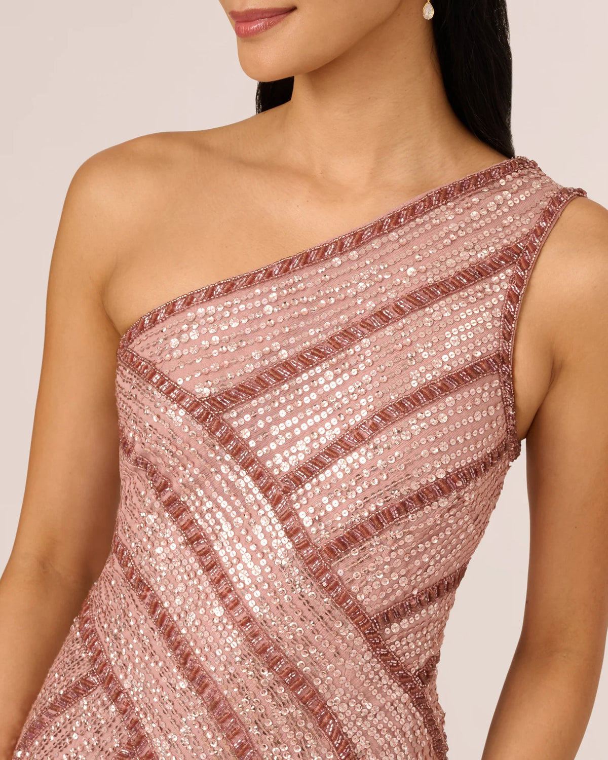 one-shoulder mermaid maxi mother of the bride dress - image 3