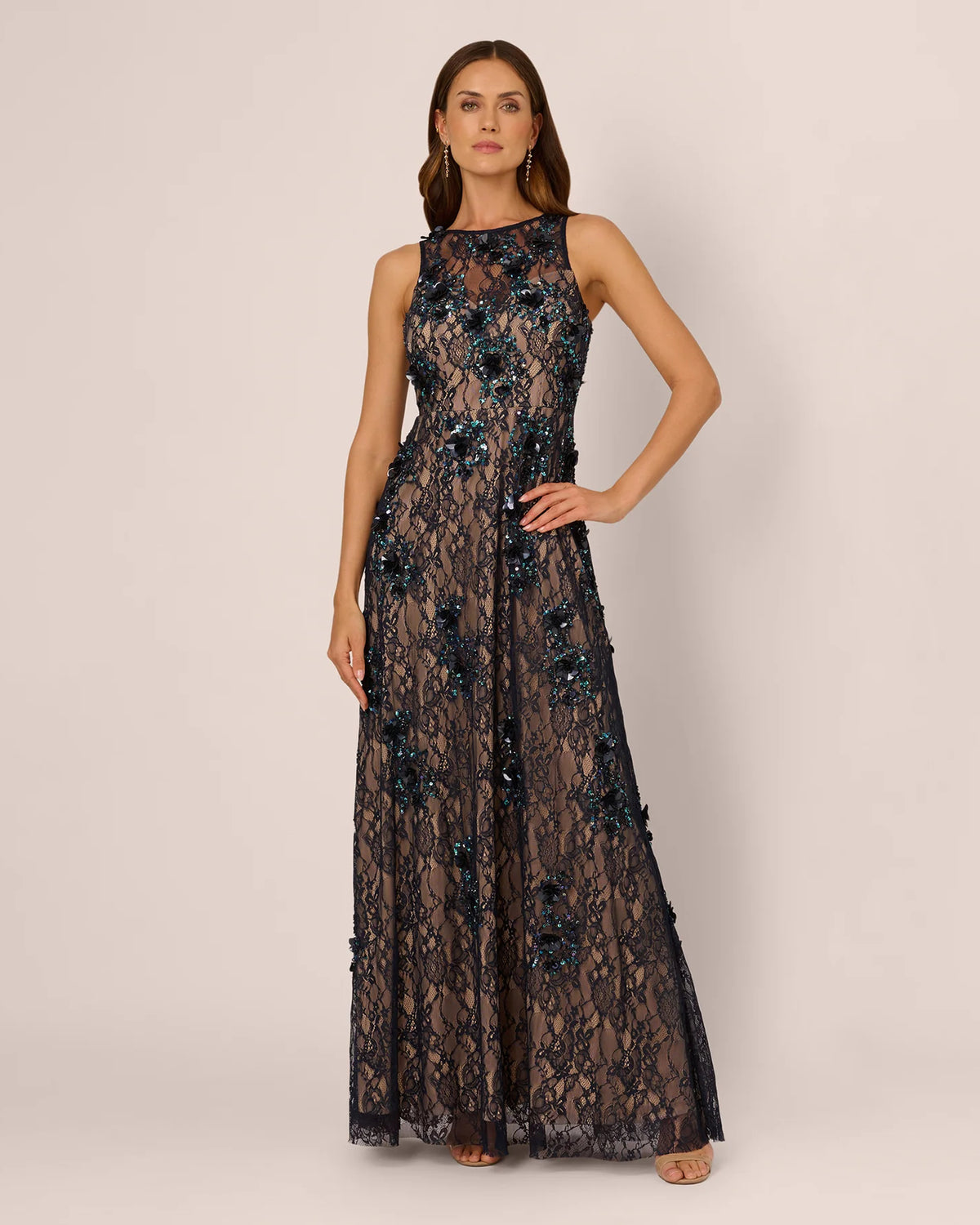 sleeveless a-line maxi mother of the bride dress - image 3