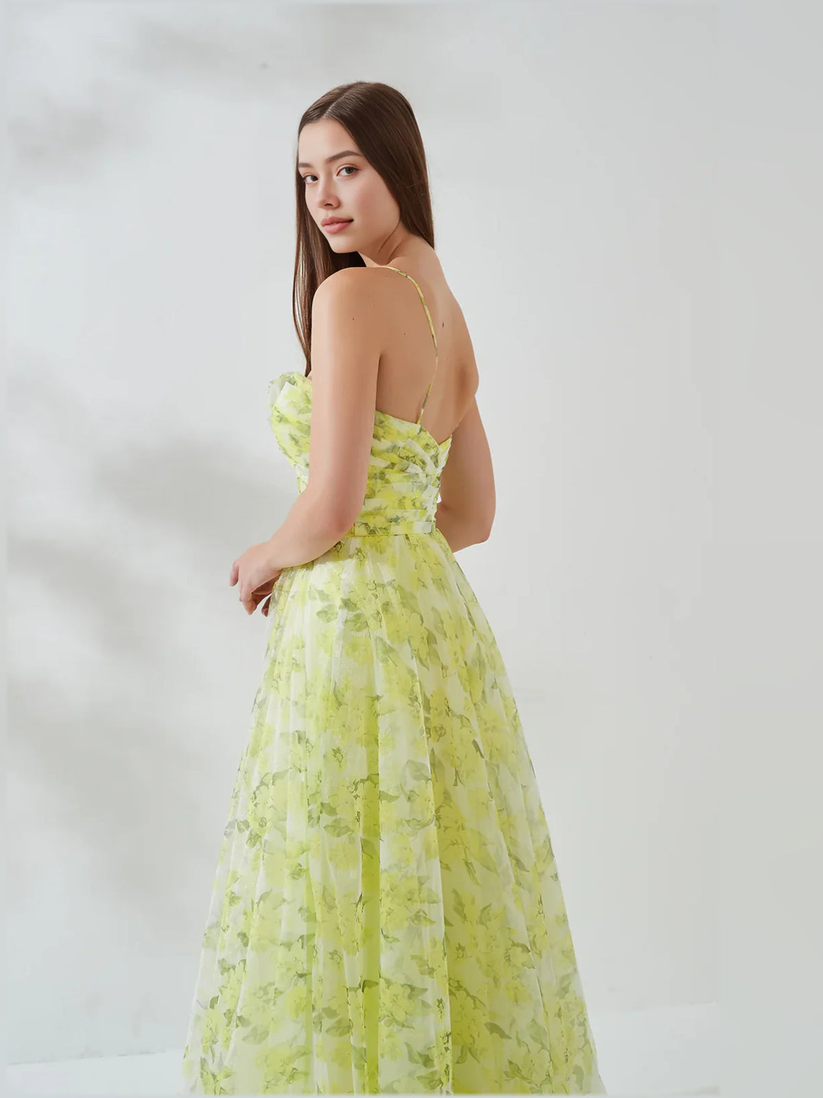 Sage Green floor-length prom dress, alternate view showing the dress shape and hem