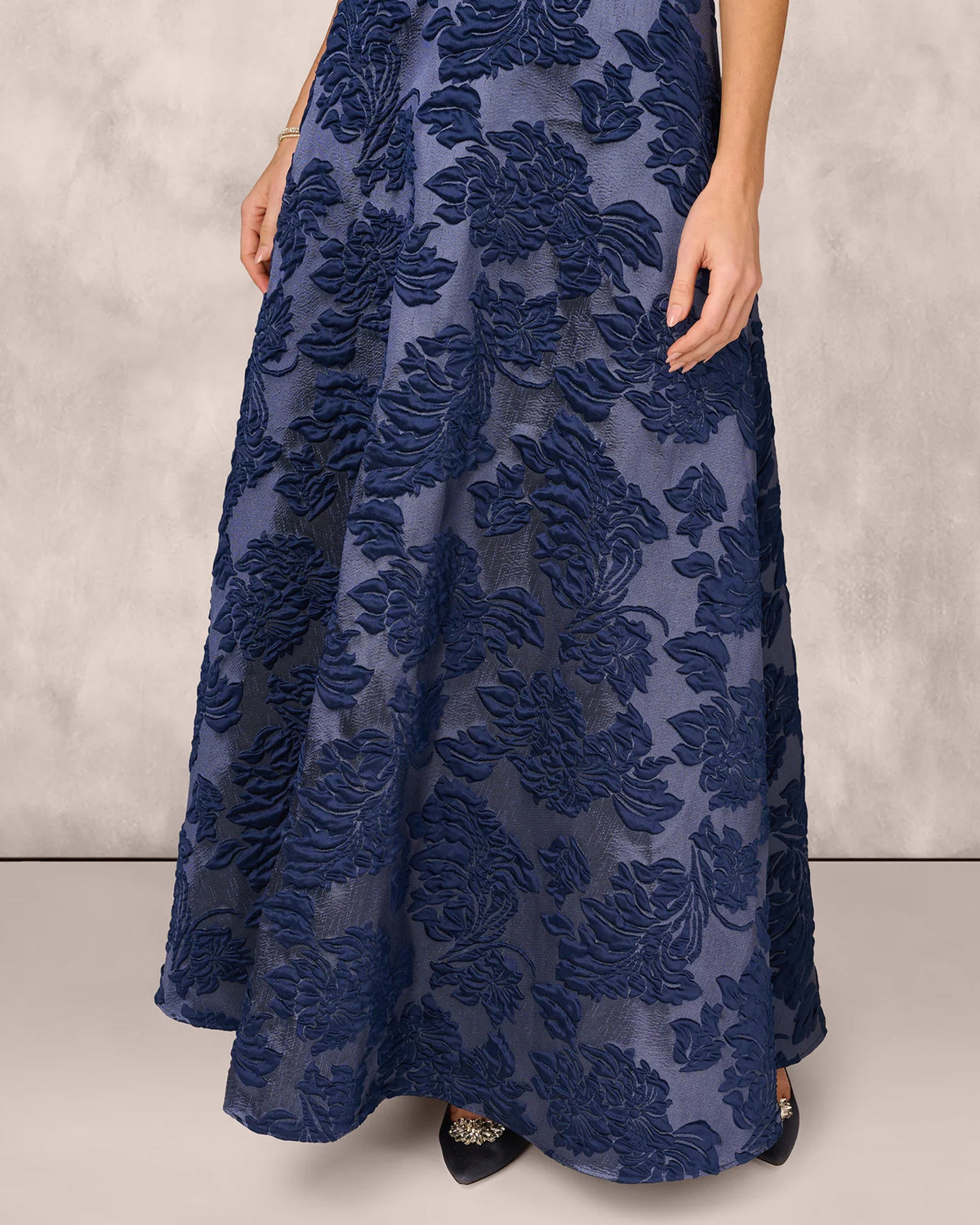 off-shoulder a-line maxi mother of the bride dress - image 3
