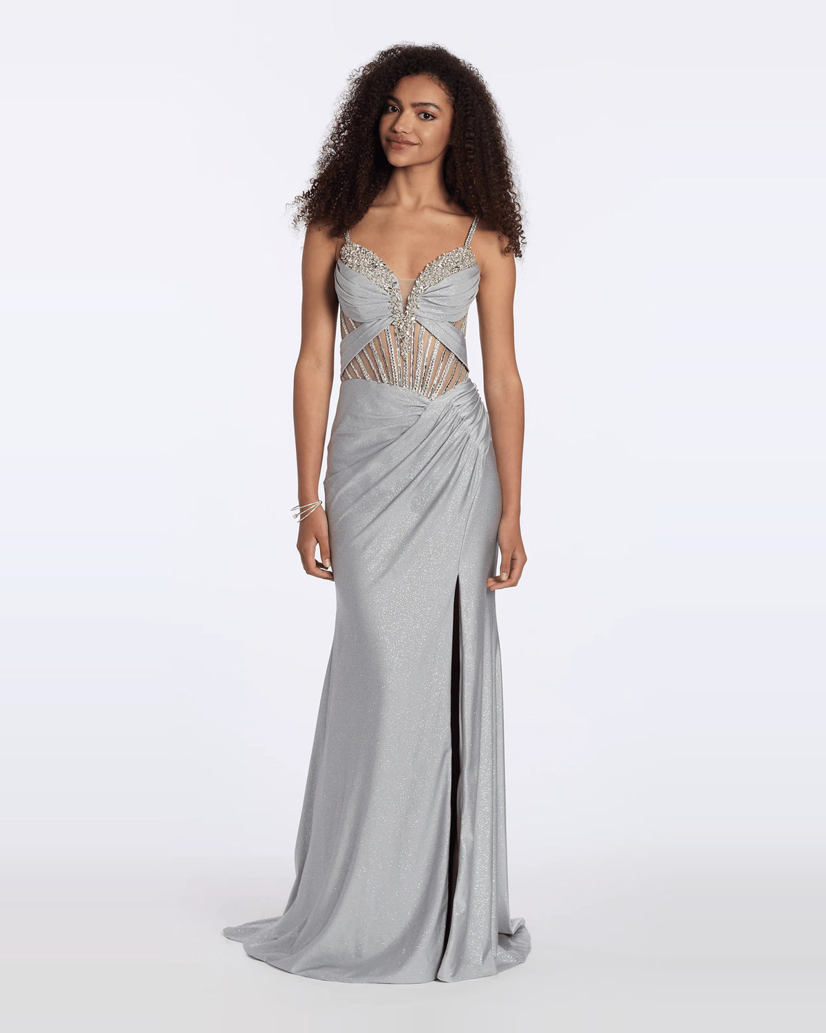 sweetheart column maxi prom dress - image 3