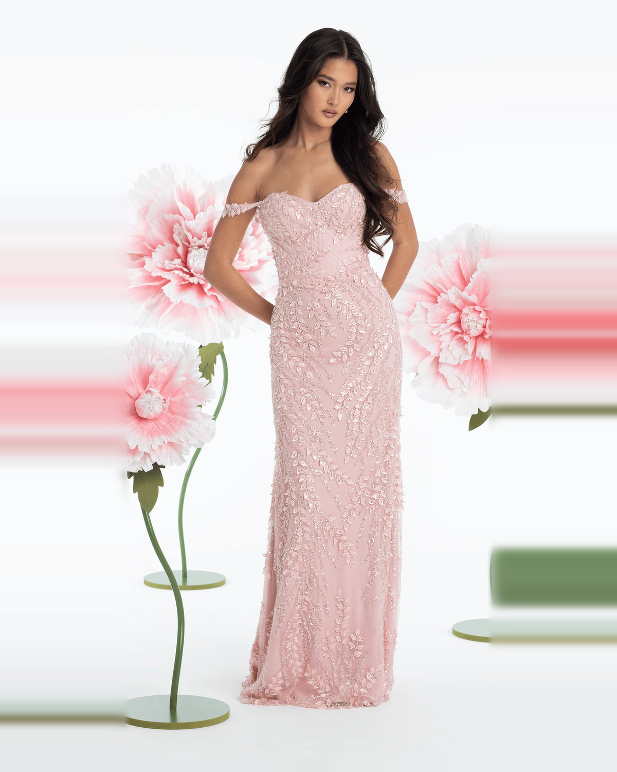sweetheart column maxi prom dress - image 3