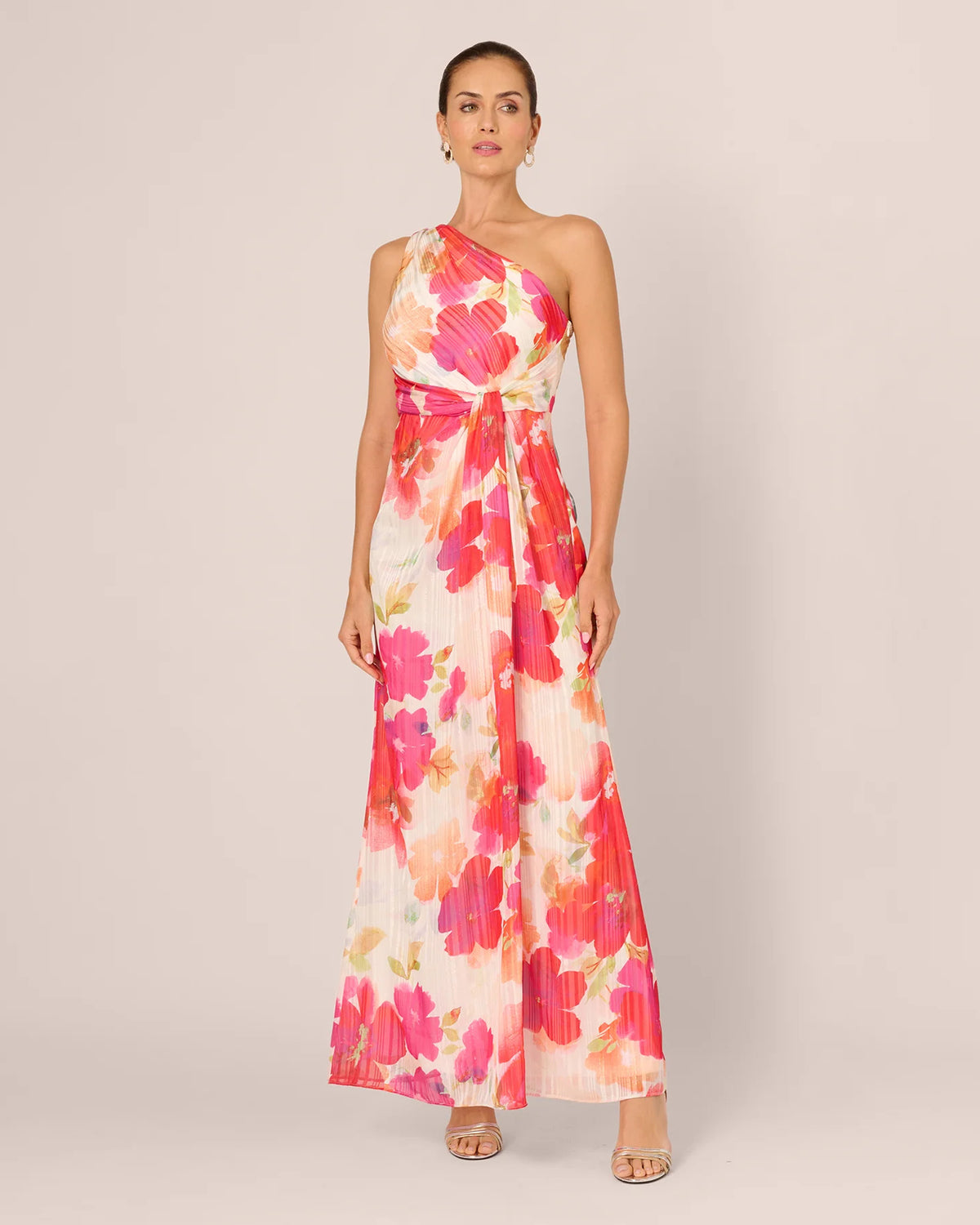 one-shoulder a-line maxi mother of the bride dress - image 3
