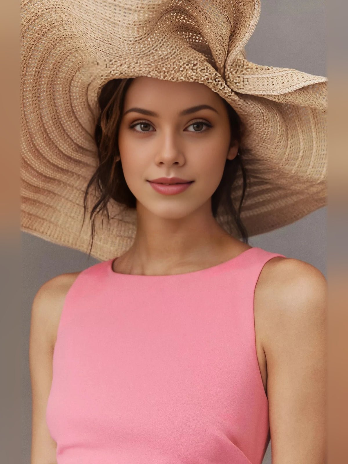 Pink mini homecoming dress, alternate view showing the dress shape and hem