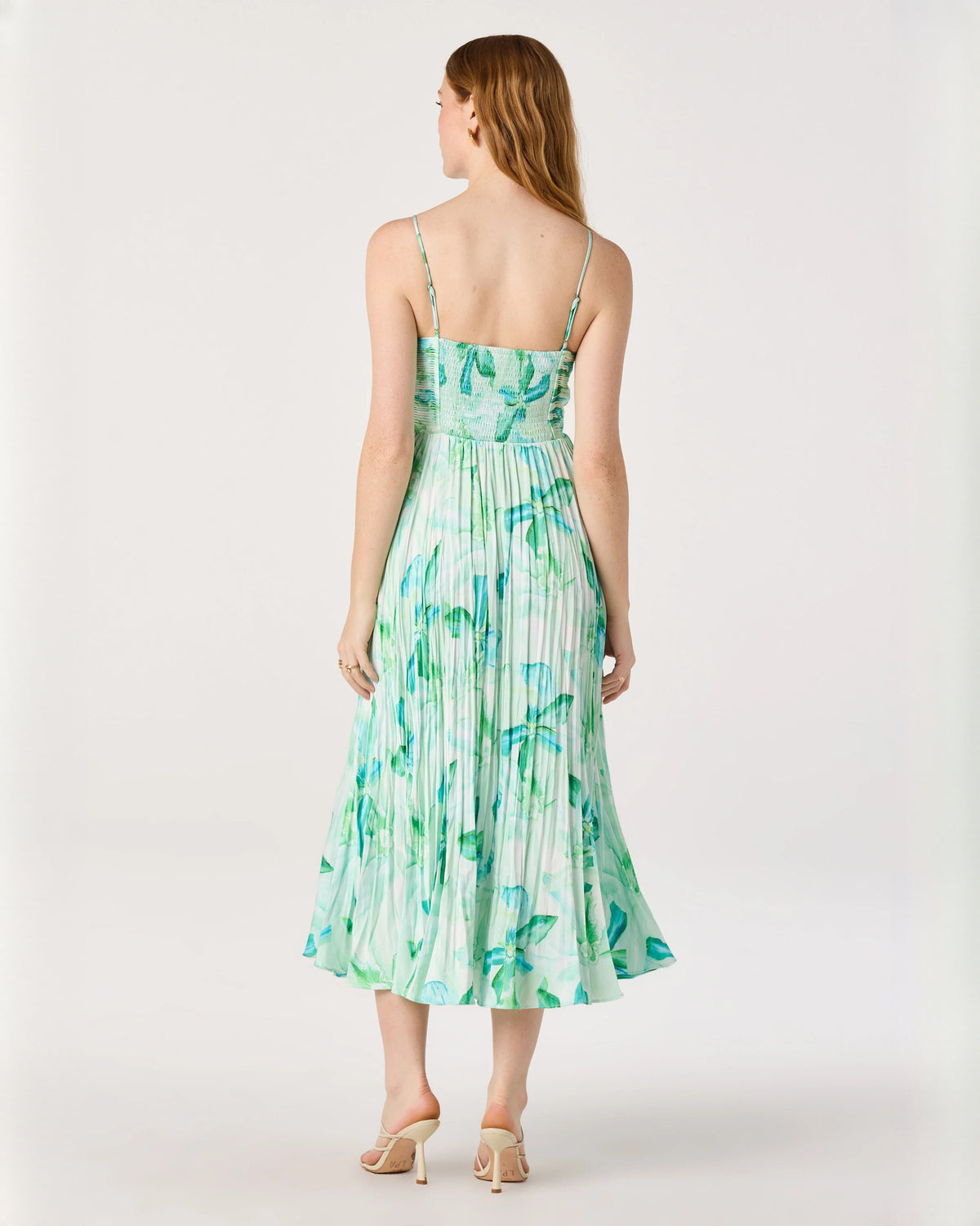 sleeveless chiffon a-line midi bridesmaid dress - image 3