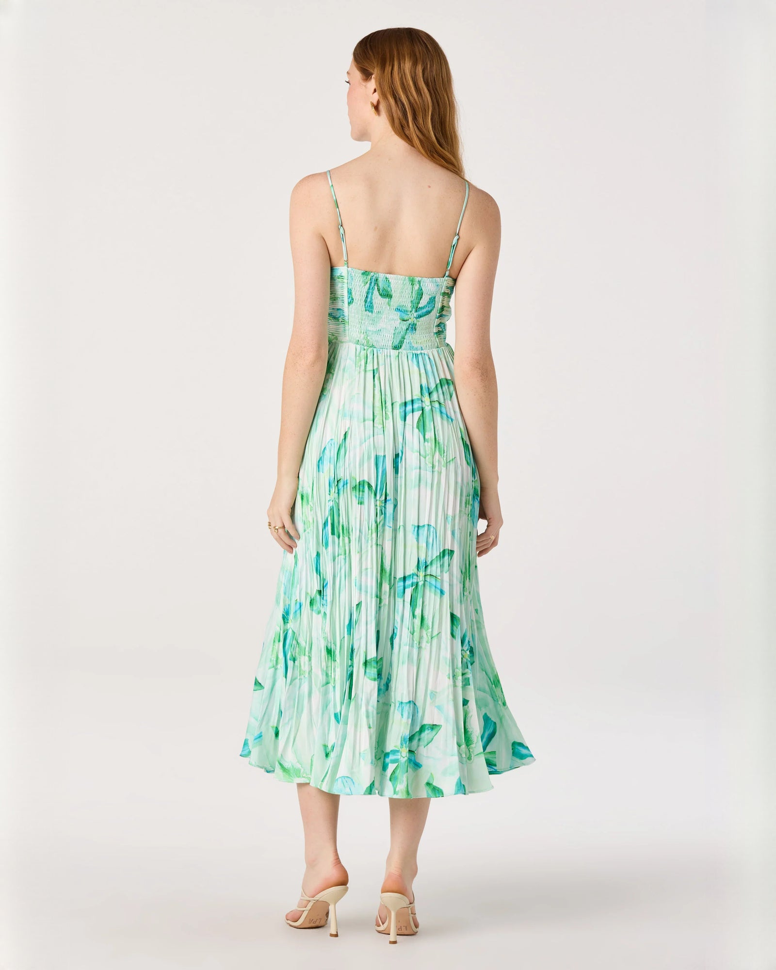 sleeveless chiffon a-line midi bridesmaid dress - image 3