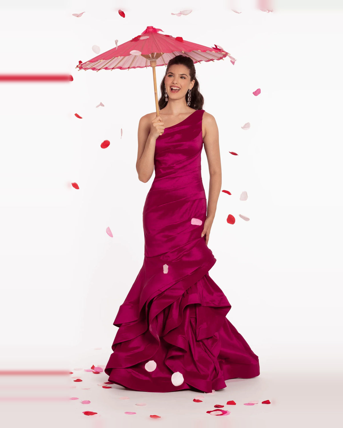 one shoulder mermaid maxi prom dress - image 3