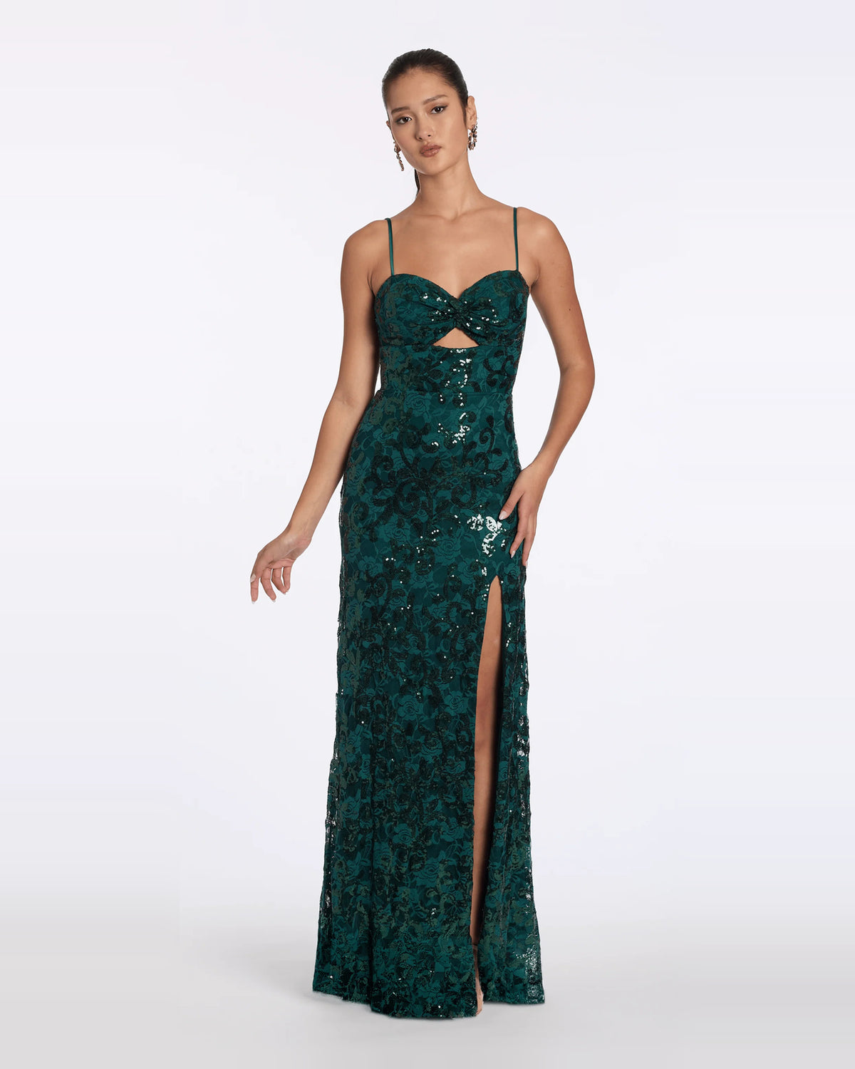 sweetheart column maxi prom dress - image 3