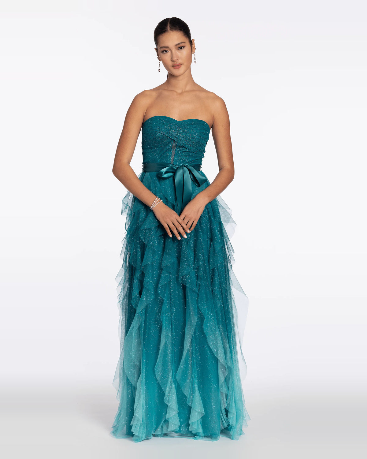 strapless a-line maxi prom dress - image 3