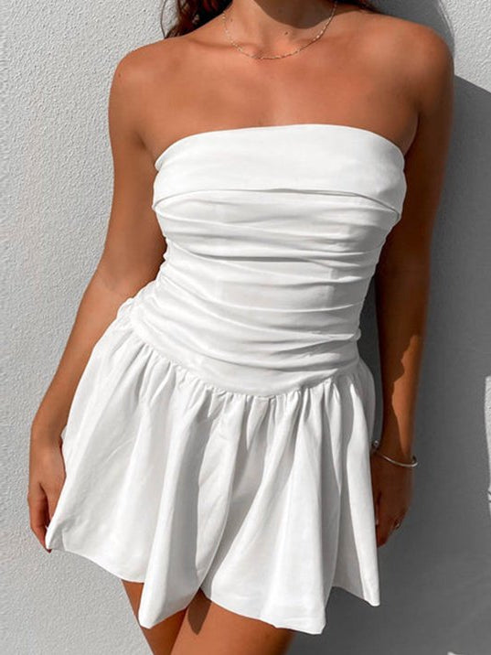 Red midi formal dress with off-the-shoulder neckline, alternate view showing the bodice