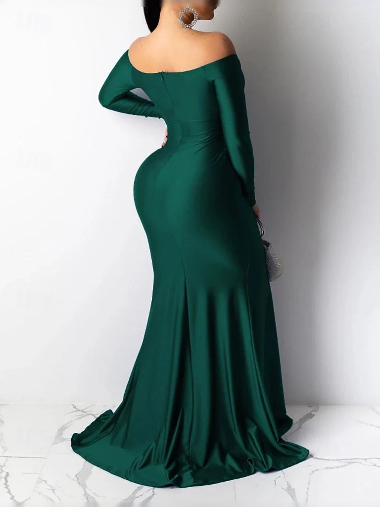 Deep Purple mini prom dress, alternate view showing the dress shape and hem
