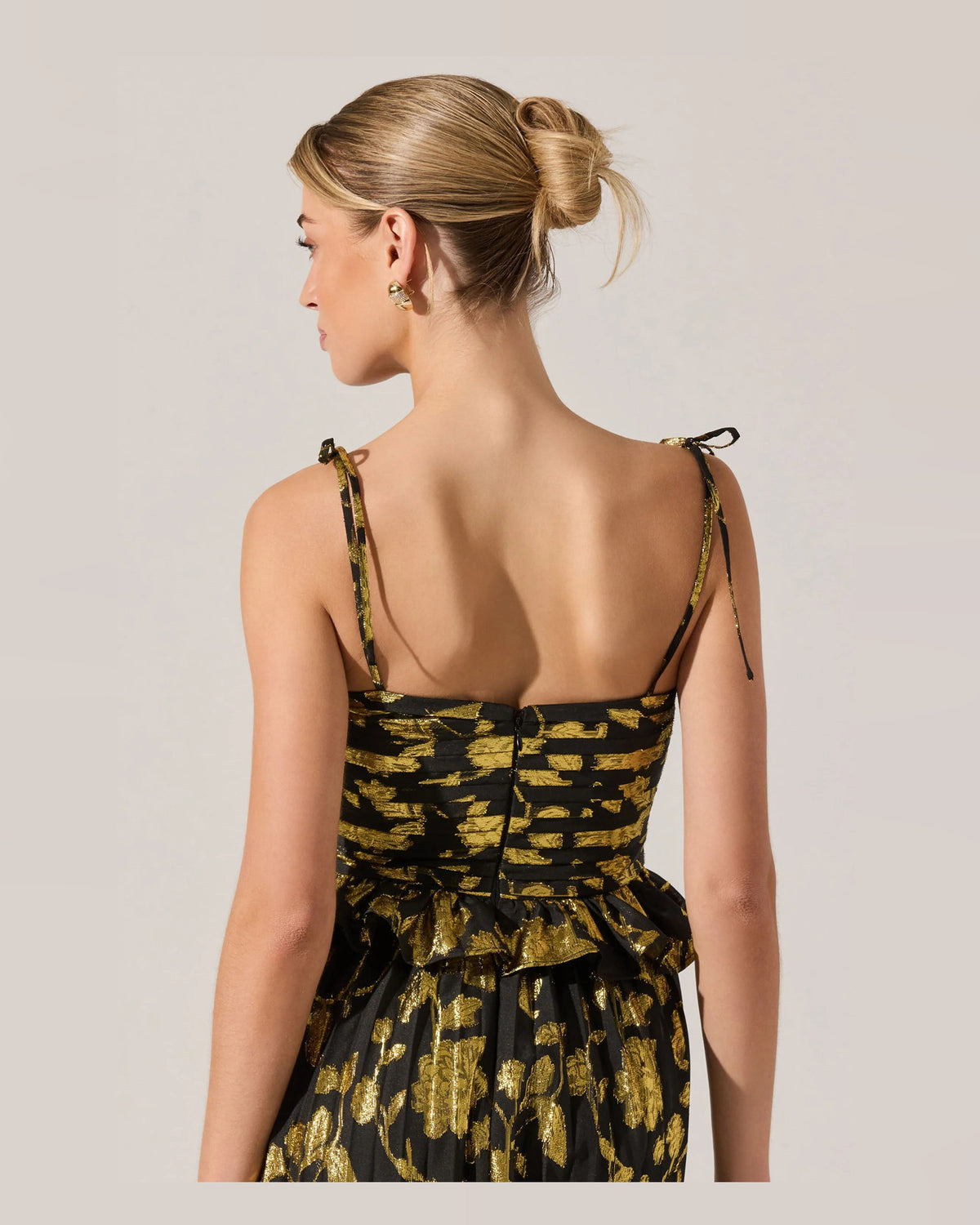 spaghetti strap a-line maxi formal dress - image 3