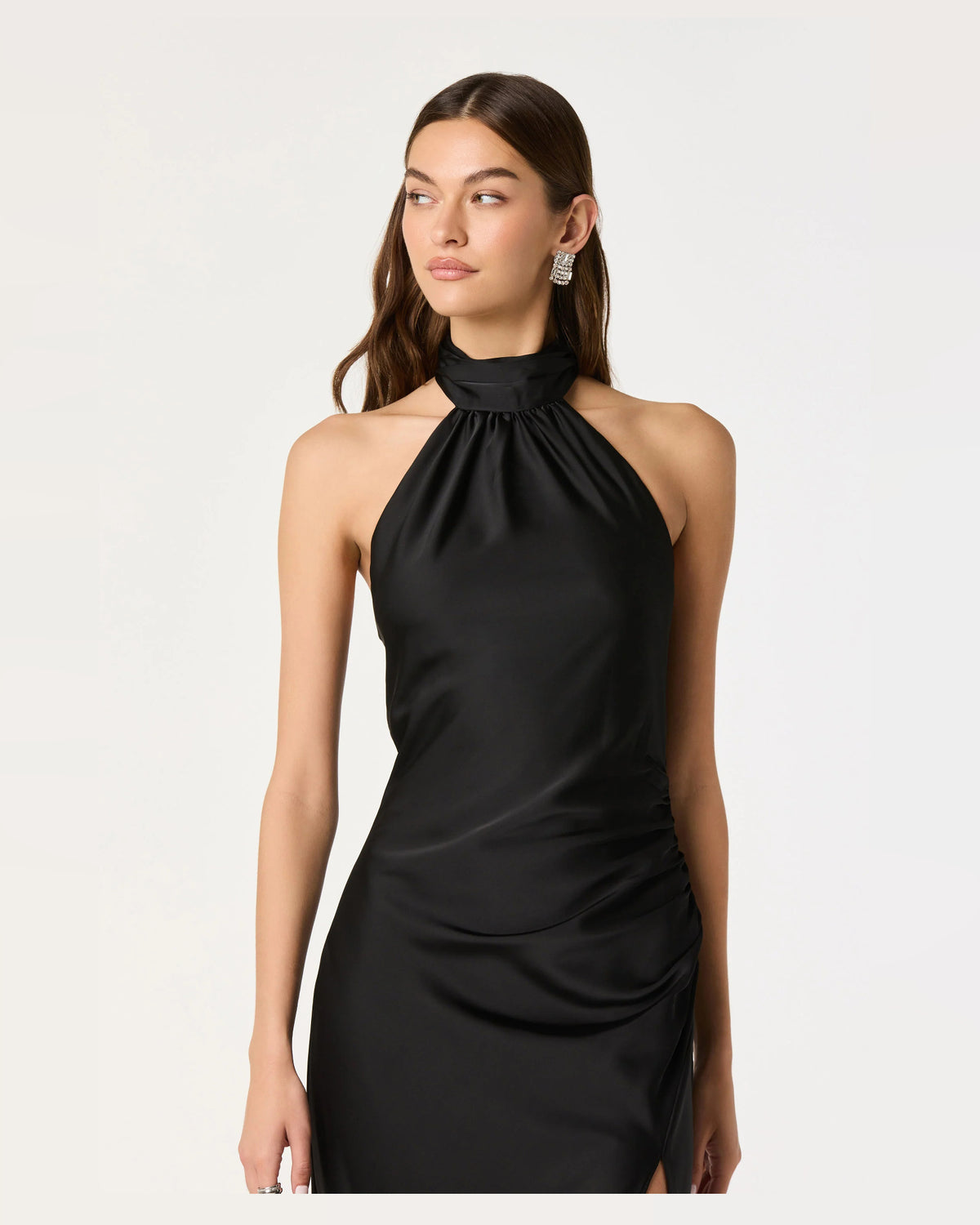 halter neck a-line maxi formal dress - image 3