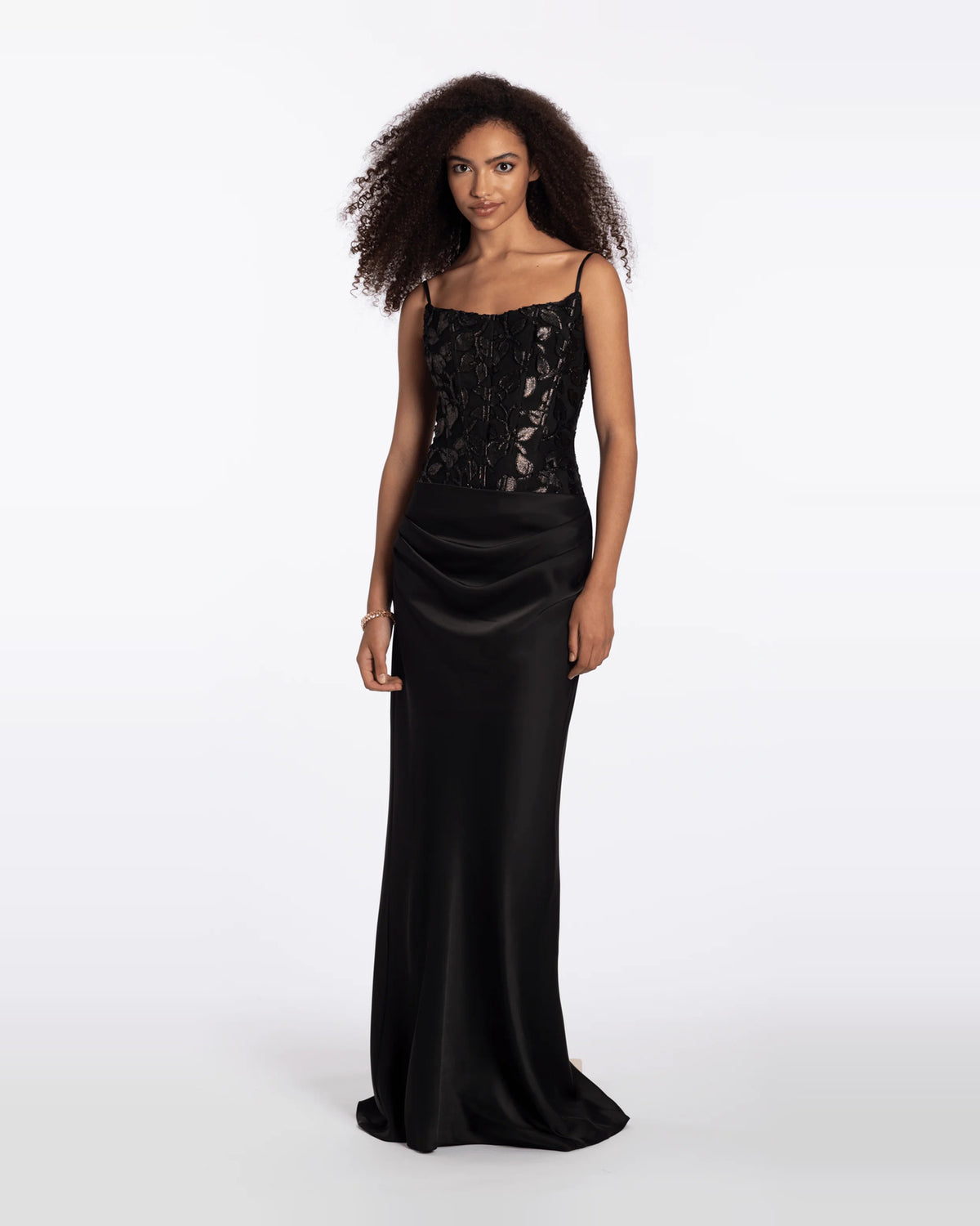 strapless column maxi prom dress - image 3
