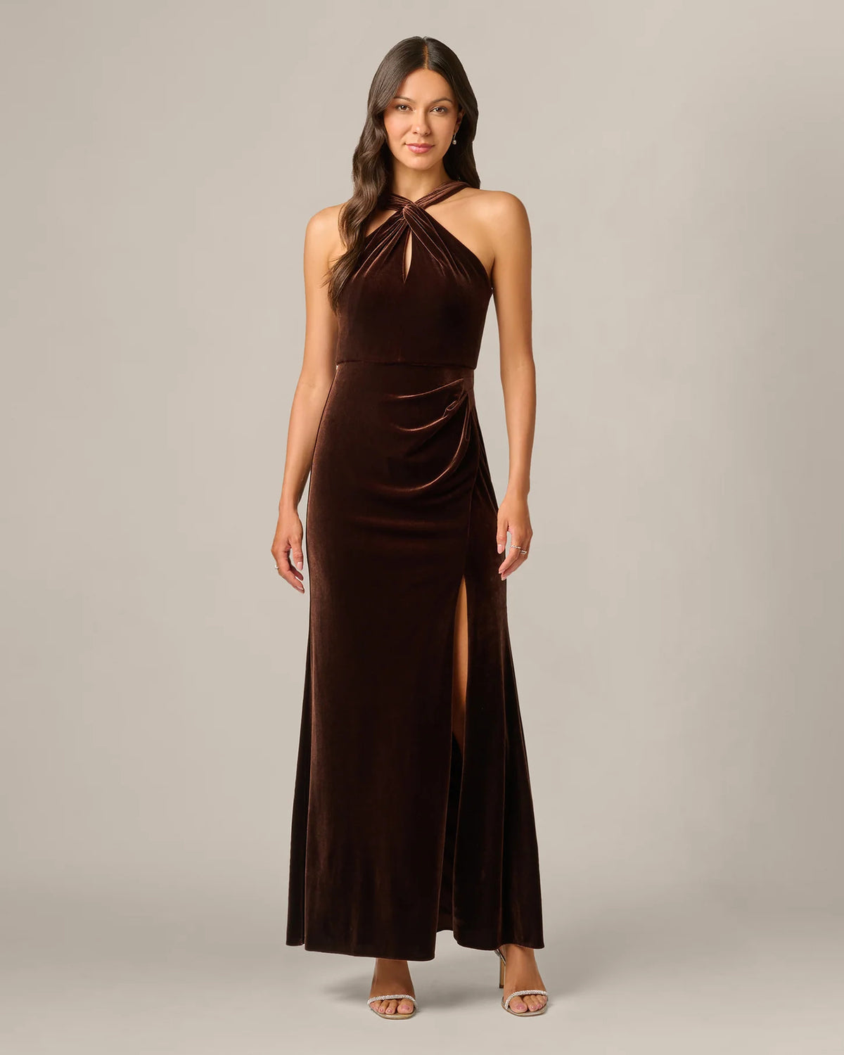 halter neck mermaid maxi mother of the bride dress - image 3