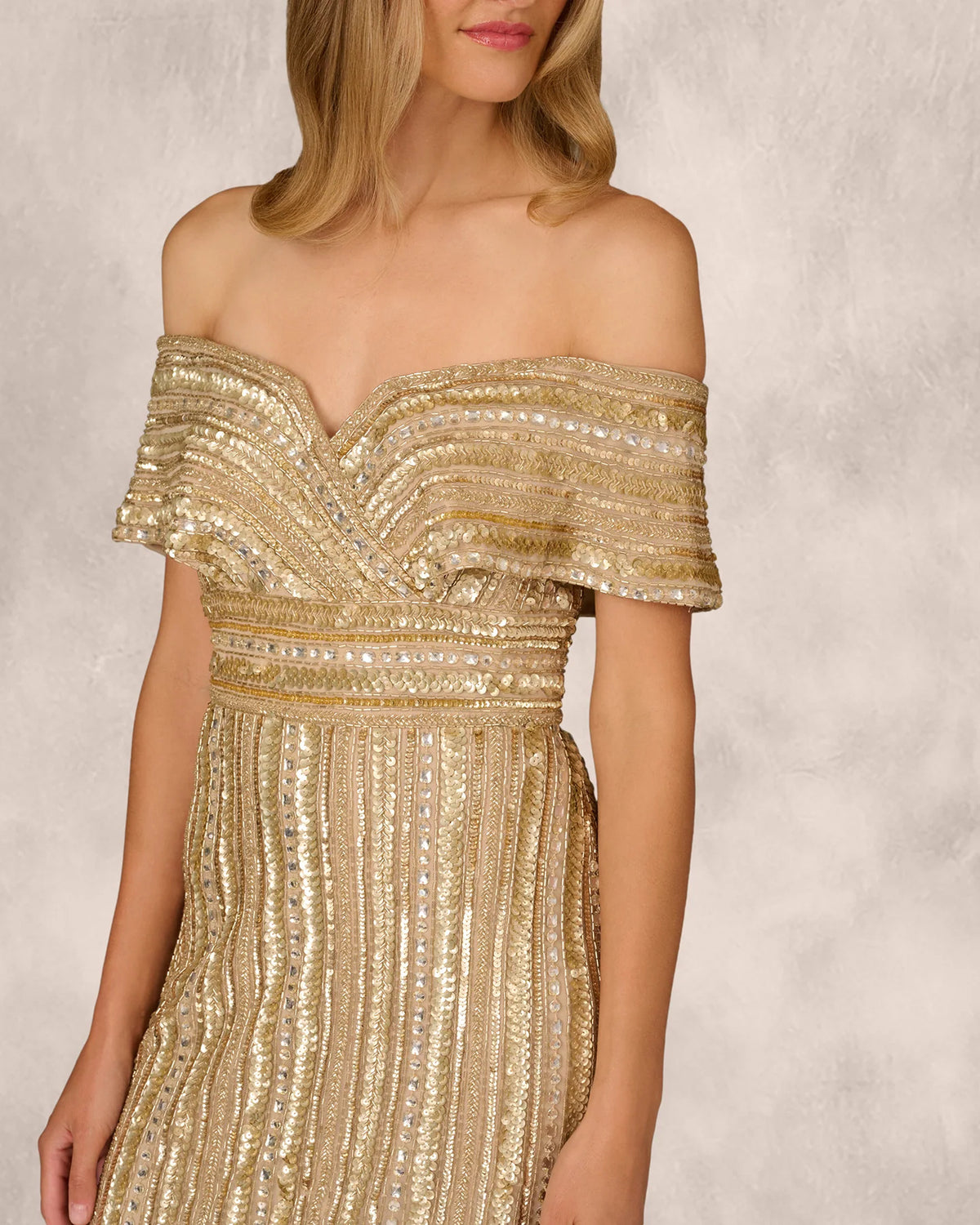 off-shoulder sheath maxi mother of the bride dress - image 3