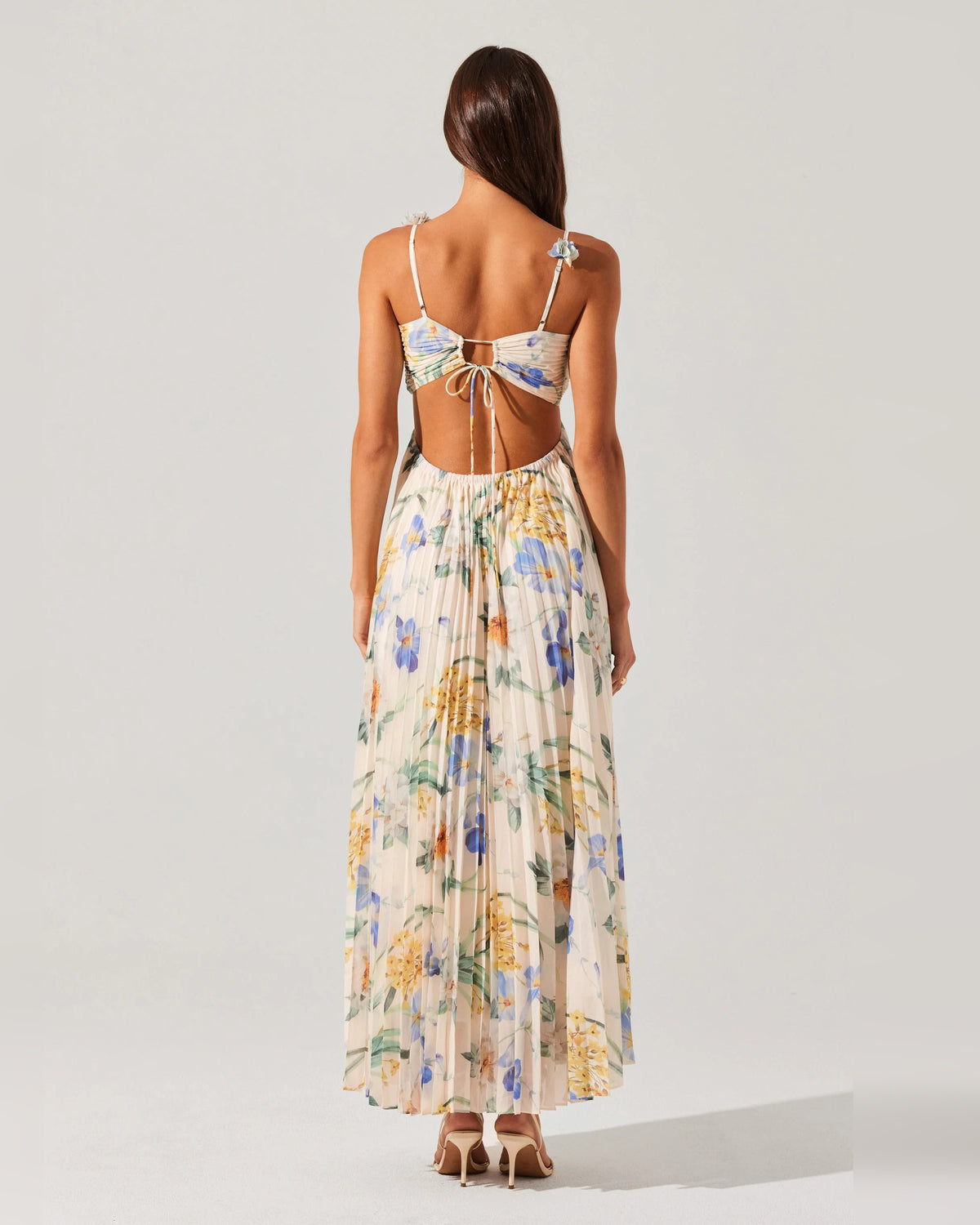 spaghetti strap a-line maxi formal dress - image 3