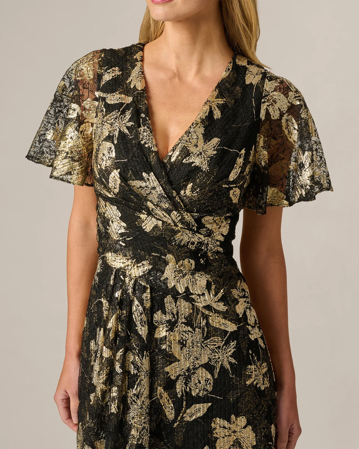 spaghetti strap a-line maxi mother of the bride dress - image 3