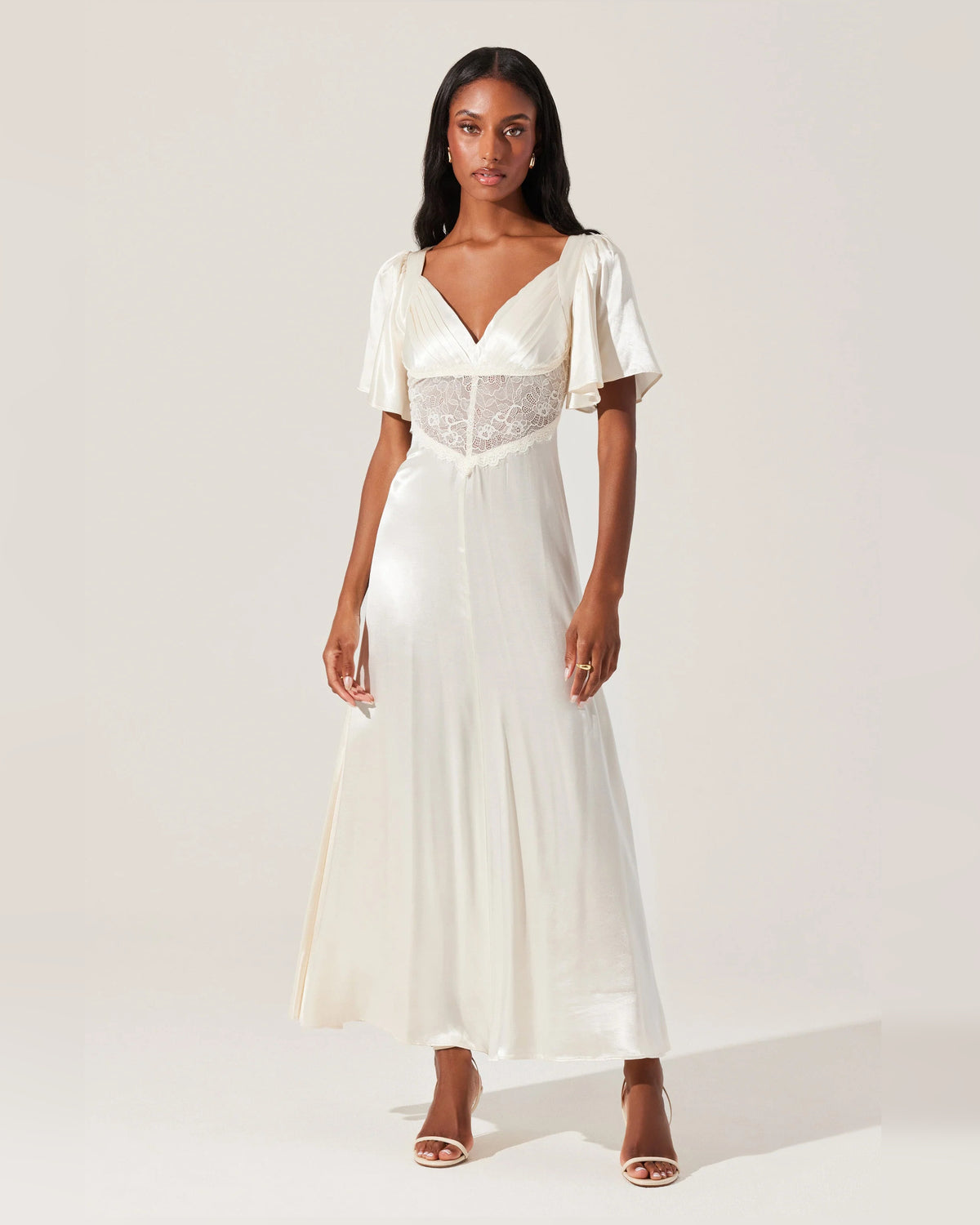 v-neck a-line midi formal dress - image 3