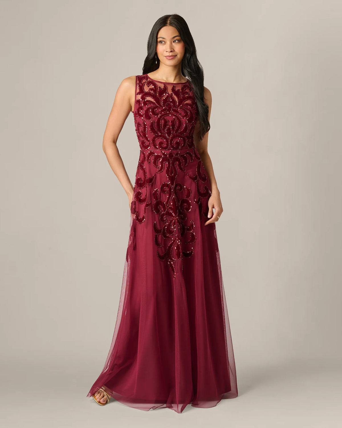 a-line maxi mother of the bride dress - image 3