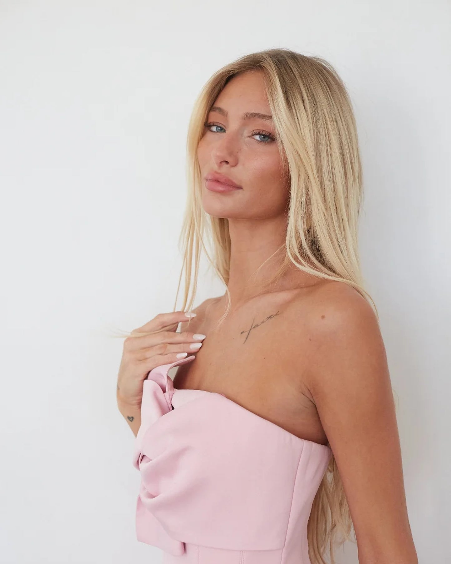 alix twist front bubble pink mini homecoming dress - image 4