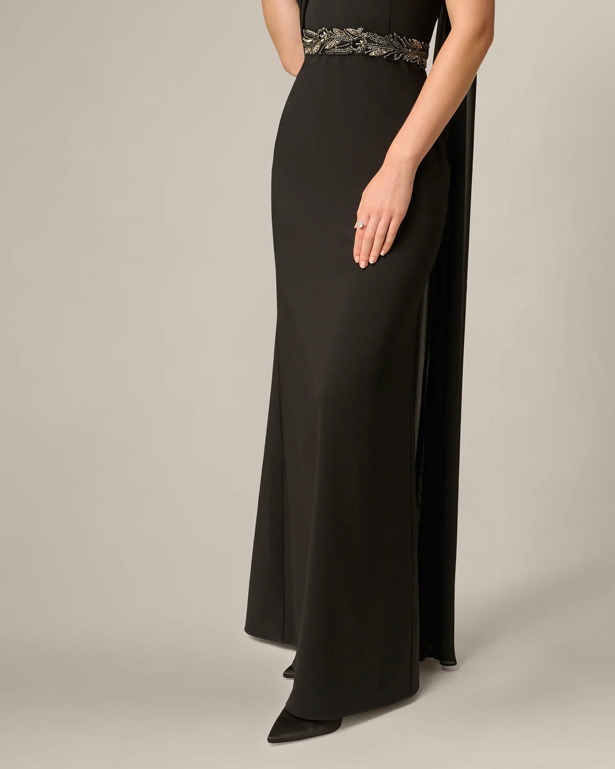 strapless a-line maxi mother of the bride dress - image 4