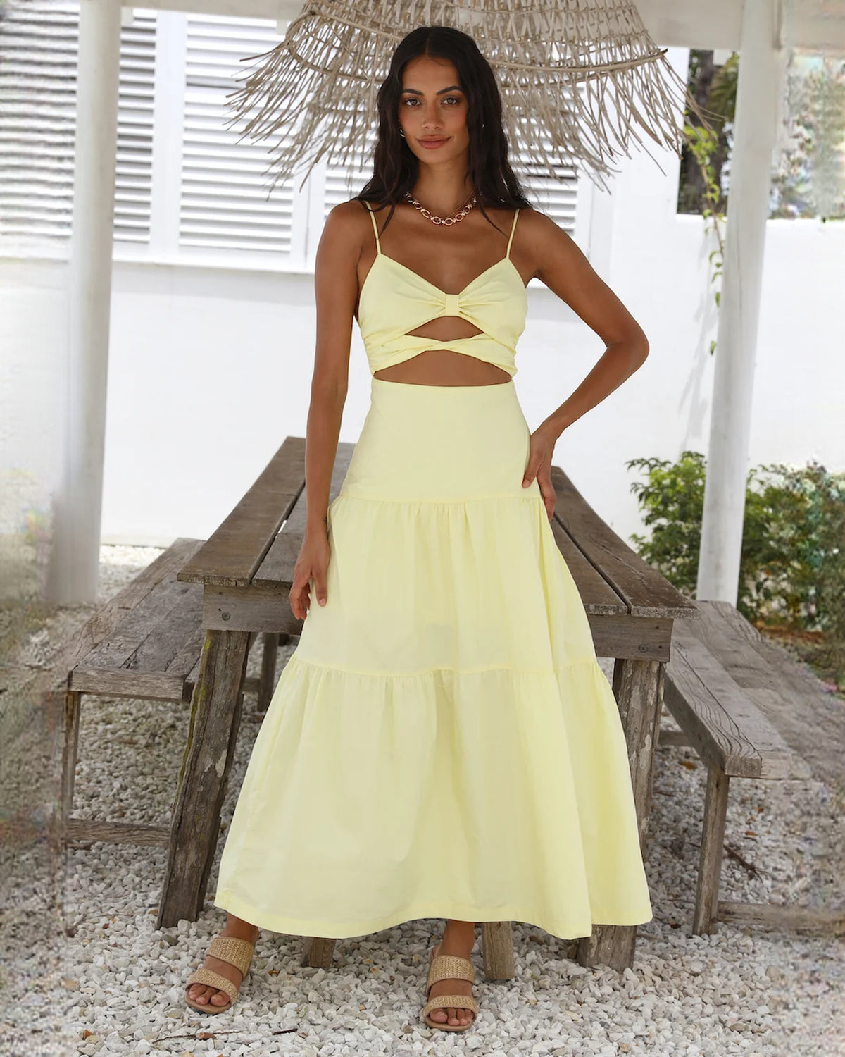 sleeveless chiffon a-line maxi bridesmaid dress - image 4