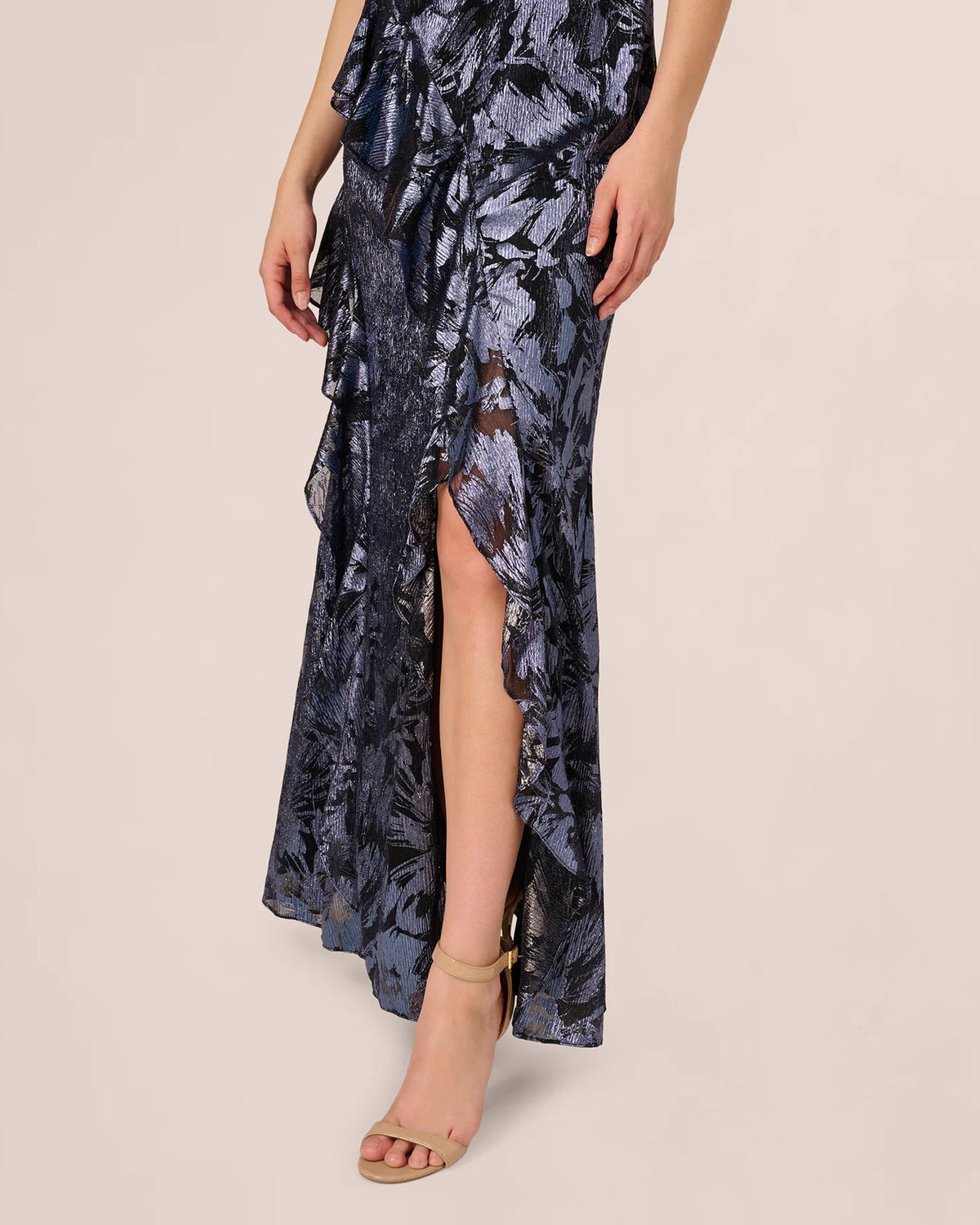 halter neck a-line maxi mother of the bride dress - image 4