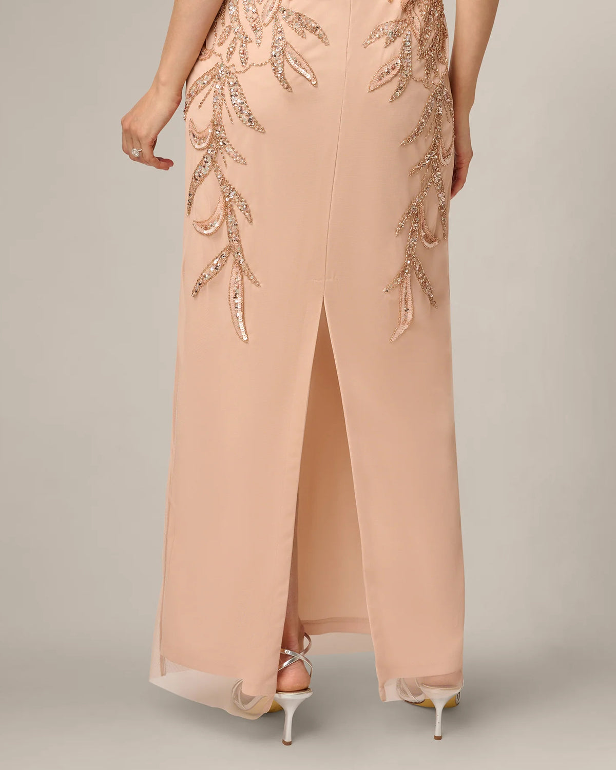 sleeveless sheath maxi mother of the bride dress - image 4