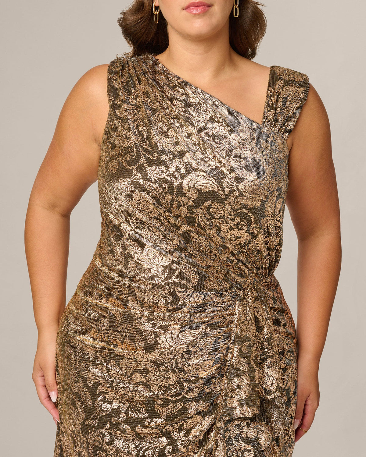 spaghetti strap a-line maxi mother of the bride dress - image 4