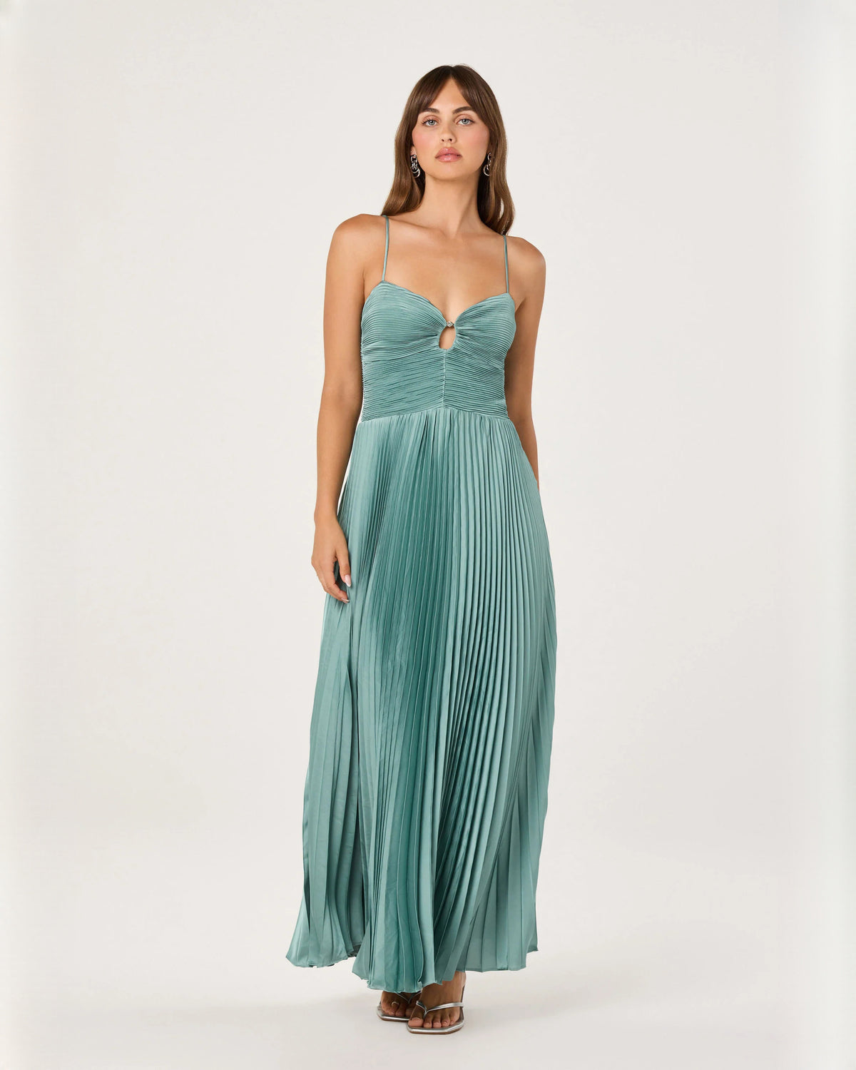 sleeveless chiffon a-line maxi bridesmaid dress - image 4