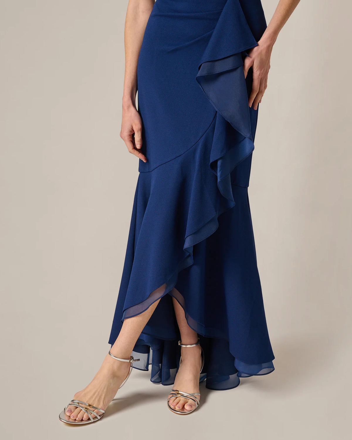 off-shoulder a-line maxi mother of the bride dress - image 4