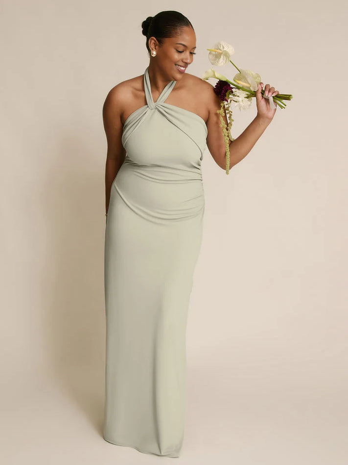 Sage Green floor-length bridesmaid dress, alternate view showing the overall dress design