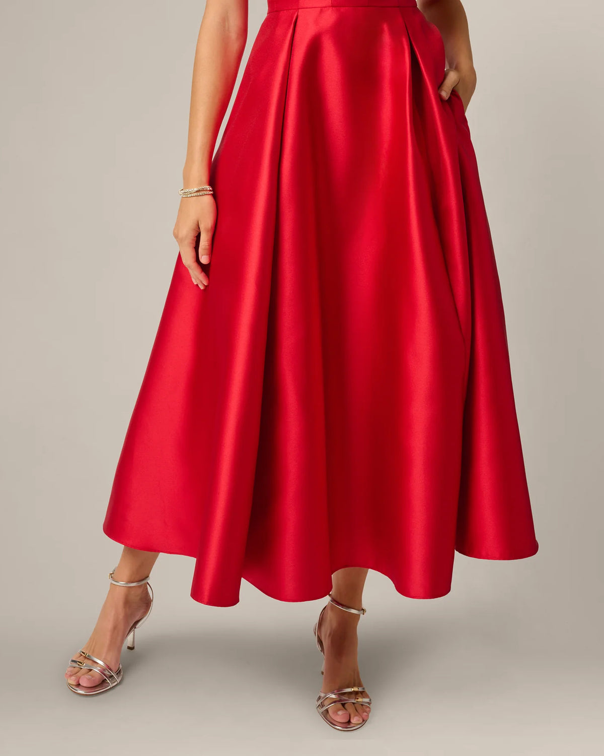 strapless fit-and-flare maxi mother of the bride dress - image 4