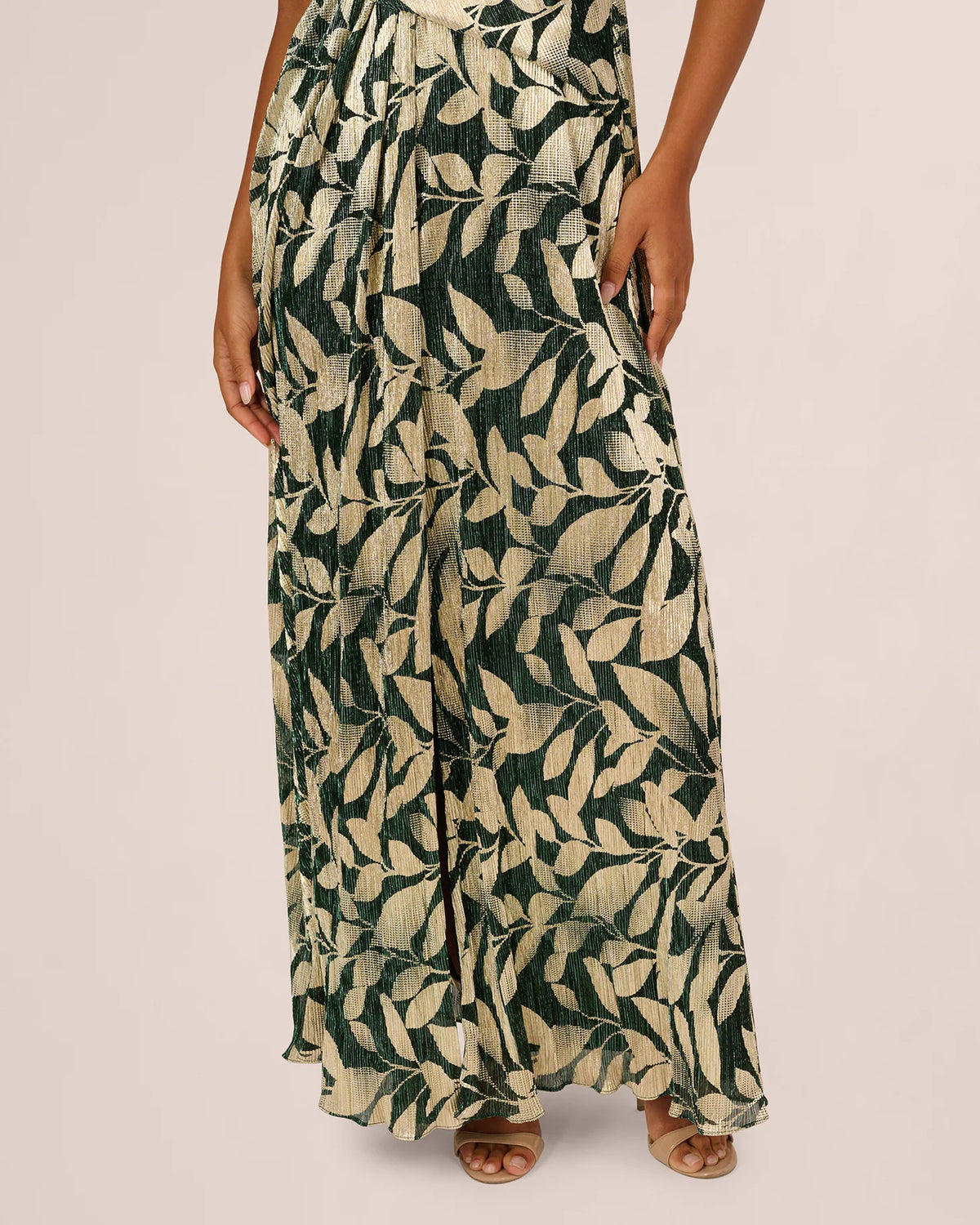 short-sleeve a-line maxi mother of the bride dress - image 4
