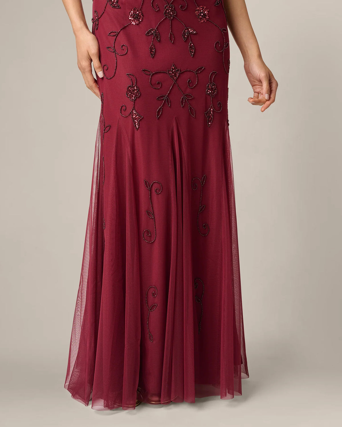 one-shoulder a-line maxi mother of the bride dress - image 4