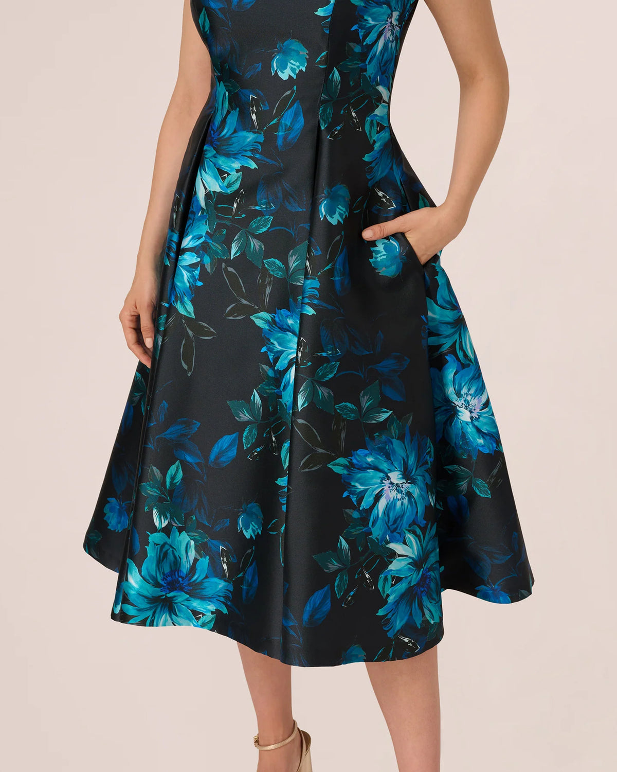 sleeveless a-line midi mother of the bride dress - image 4